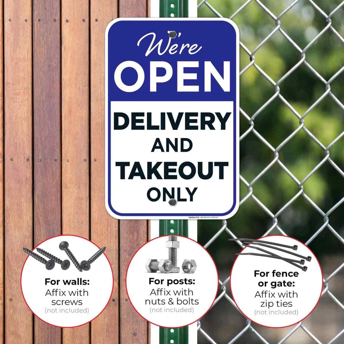 Delivery & Takeout Signs